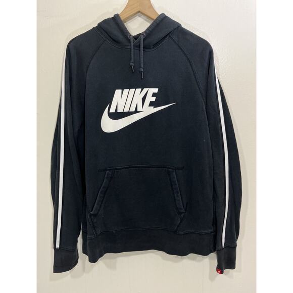 Nike 90s Y2K Red Tag XCI Hoodie L Swoosh Gorpcore Hip Hop Skate Pullover Pockets - Picture 1 of 14